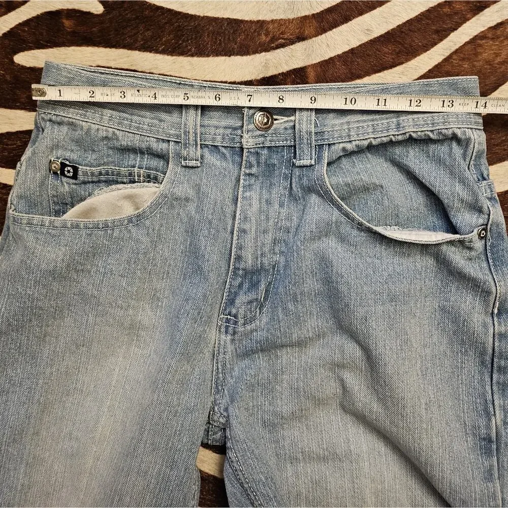 Vintage Y2K Southpole Men's Light Wash Jeans Size 30x30 Embroidered
